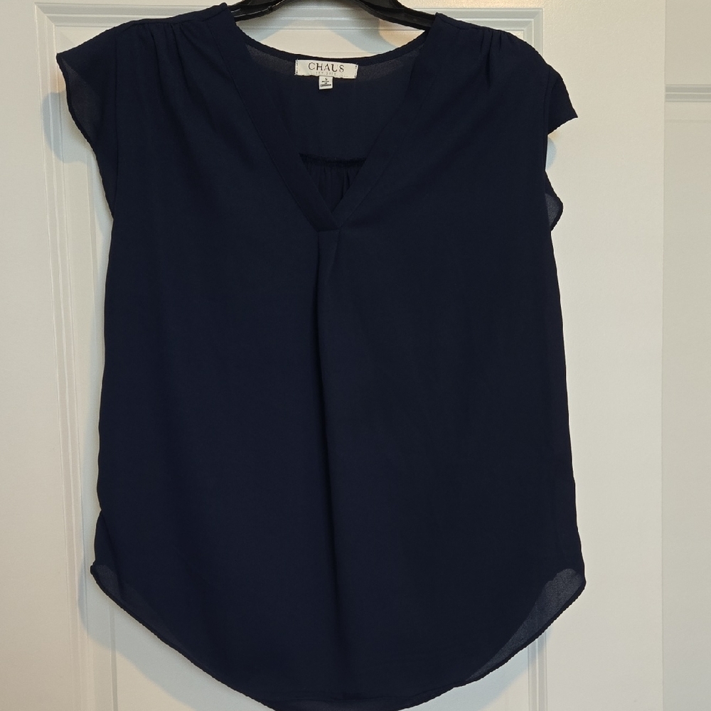 Chaus Deep Blue Blouse